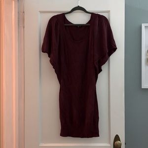 Bebe flutter sleeve sweater dress